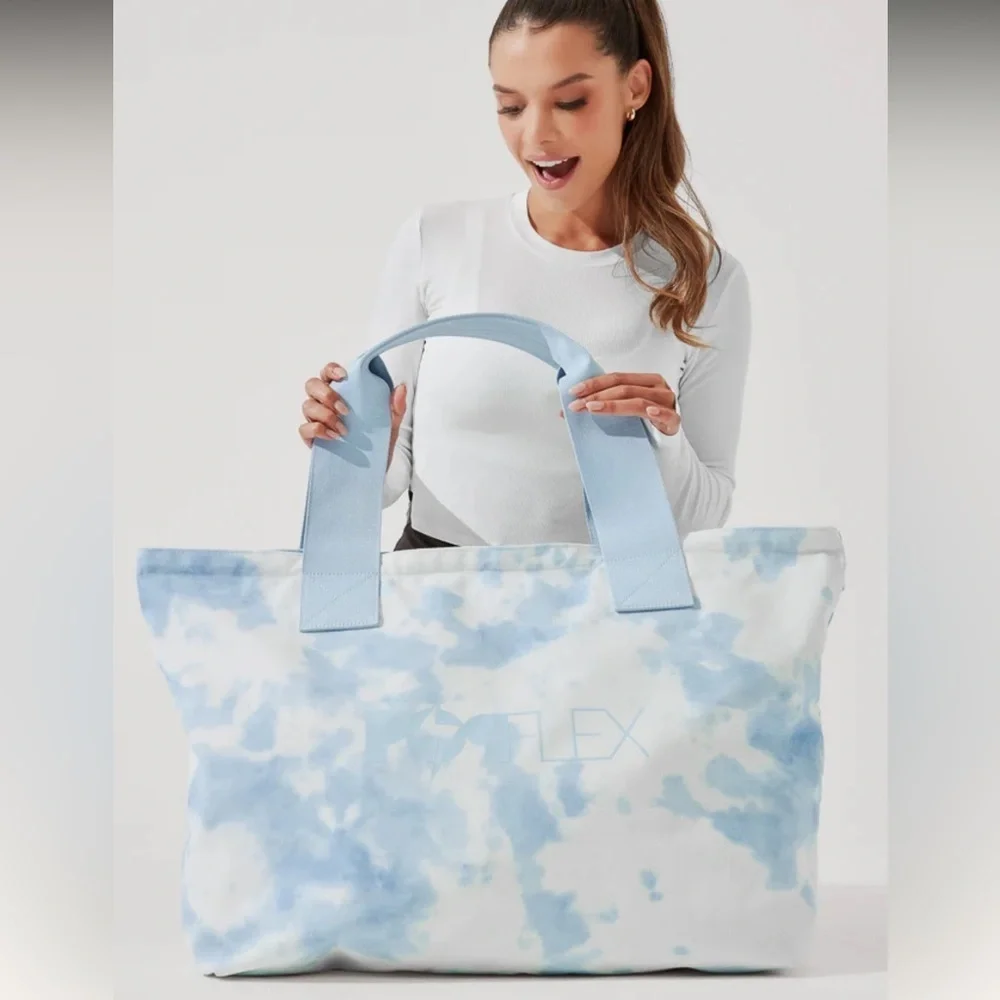 New! POPFLEX Bag Blue Tie Dye Superbag Tote